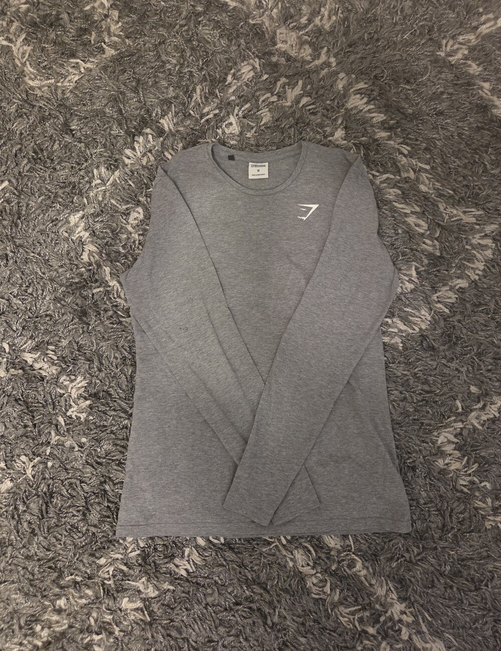 Gymshark Men’s Grey Critical LS T Shirt Sz M